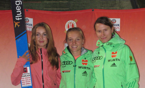 Nachtspringen Oberstdorf, Juliane Seifert, Katharina Althaus, Ramona Straub